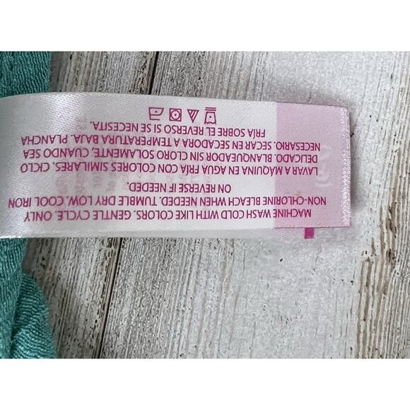 NWT No Boundaries Jr. Med Tank Top Solid Teal Sleeveless Ruffle Front Tassels - Picture 5 of 8